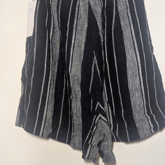 Black and White Striped Women Shorts - Picture 7 of 7